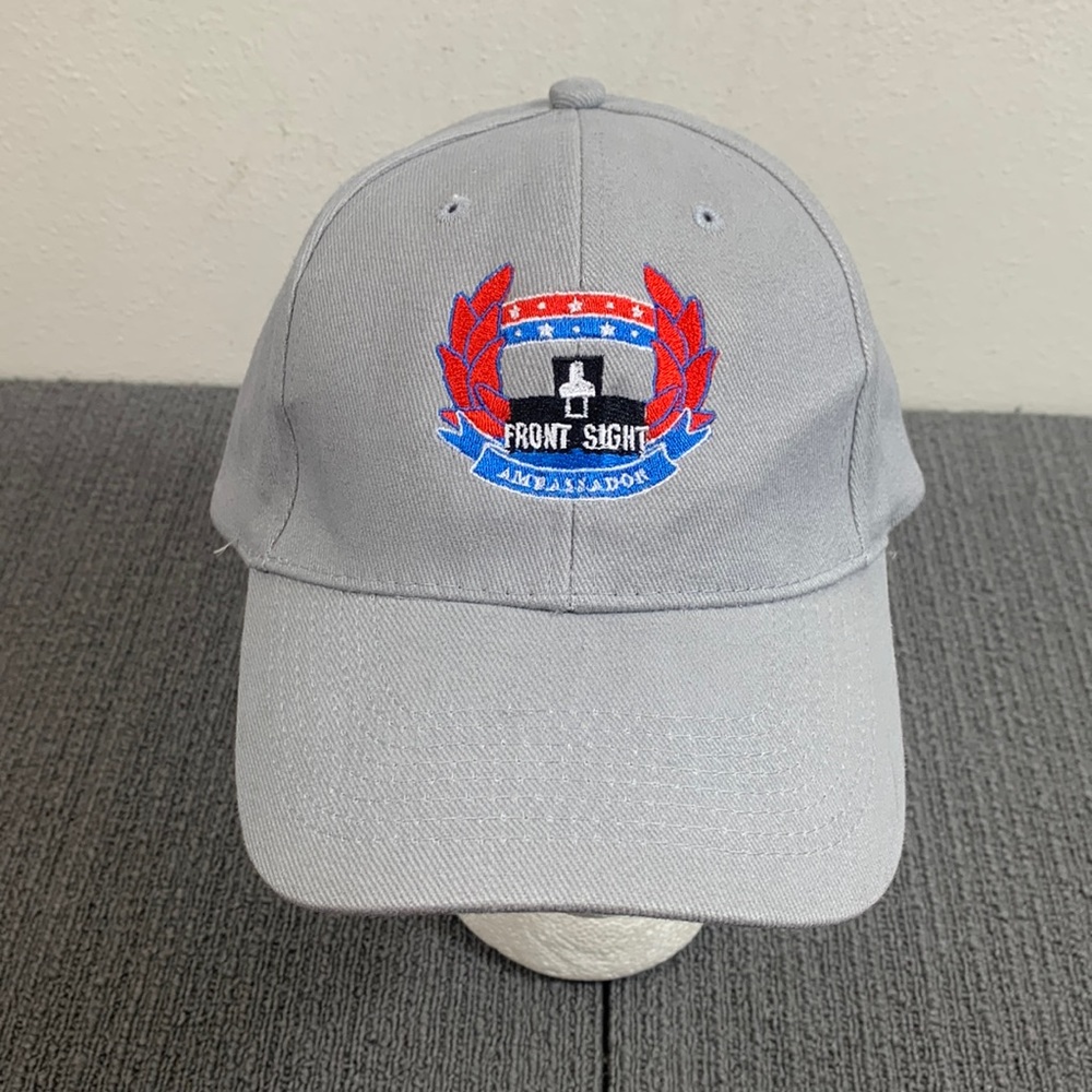 Front Sight Ambassador Baseball Hat Mens OSFM Gray Strapback Cap OTTO 19-2519